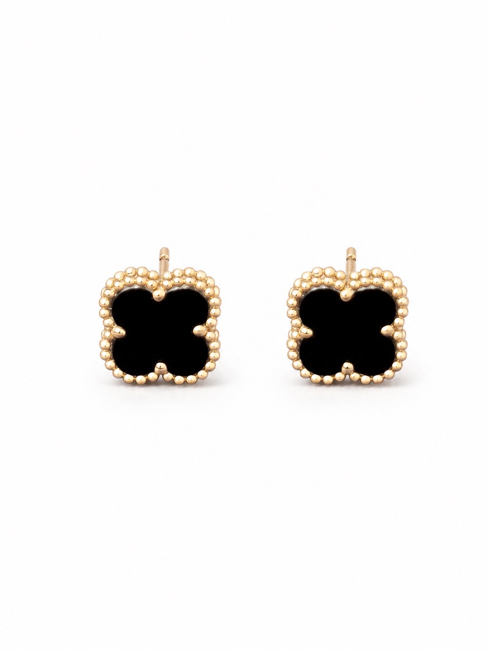 VCA Sweet alhambra yellow gold stud earrings